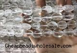 CNC804 10*14mm - 13*18mm faceted nuggets white crystal beads