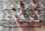 CNC807 18*20mm - 20*25mm faceted nuggets white crystal beads