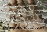 CNC844 Top drilled 10*14mm faceted briolette white crystal beads