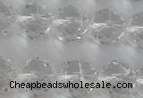 CNC89 15.5 inches 8mm faceted round natural white crystal beads