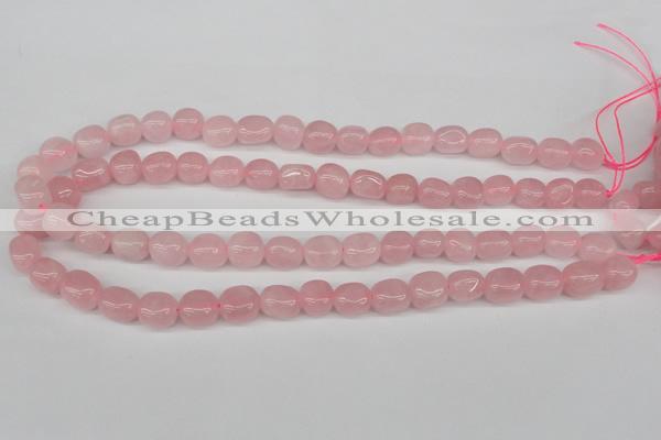 CNG07 15.5 inches 9*12mm nuggets rose quartz gemstone beads