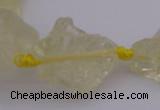 CNG1002 15.5 inches 15*25mm - 25*30mm nuggets lemon quartz beads