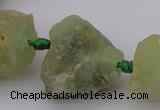 CNG1009 15.5 inches 15*25mm - 25*30mm nuggets green rutilated quartz beads