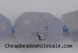 CNG1018 15.5 inches 18*25mm - 25*35mm nuggets blue chalcedony beads