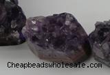 CNG1019 15.5 inches 20*25mm - 25*35mm nuggets amethyst gemstone beads