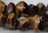 CNG1027 10*14mm - 15*20mm faceted nuggets yellow tiger eye beads