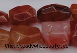 CNG1040 15.5 inches 13*18mm - 15*20mm faceted nuggets carnelian beads