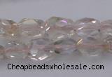 CNG1099 8*12mm - 10*14mm faceted nuggets AB-color white crystal beads