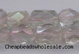 CNG1100 12*16mm - 13*18mm faceted nuggets AB-color white crystal beads