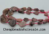 CNG1110 15.5 inches 10*15mm - 25*35mm nuggets rhodochrosite beads