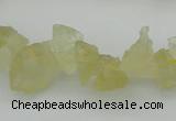 CNG1116 15.5 inches 8*12mm - 13*18mm nuggets lemon quartz beads