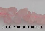 CNG1119 15.5 inches 8*12mm - 13*18mm nuggets rose quartz beads