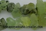 CNG1136 8*12mm - 13*18mm nuggets green rutilated quartz beads