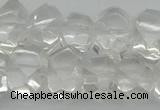 CNG1150 15.5 inches 10*14mm - 15*20mm faceted nuggets white crystal beads