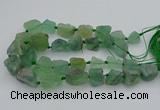 CNG1165 15.5 inches 15*25mm - 25*30mm nuggets green fluorite beads