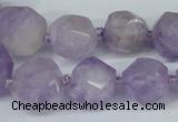 CNG1305 15.5 inches 8mm - 18mm faceted nuggets lavender amethyst beads