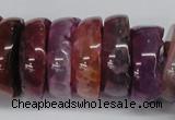 CNG1457 15.5 inches 8*25mm - 12*25mm nuggets agate gemstone beads