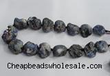 CNG1578 18*25mm - 20*30mm nuggets plated druzy agate beads