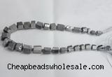 CNG1590 15.5 inches 8*12mm - 12*20mm nuggets plated quartz beads