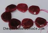 CNG1605 15.5 inches 45*50mm faceted freeform agate beads