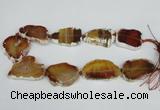 CNG1614 15.5 inches 25*35mm - 30*45mm freeform agate gemstone beads