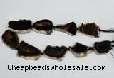 CNG1615 15.5 inches 25*35mm - 30*45mm freeform agate gemstone beads