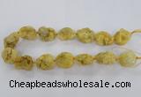 CNG1667 15.5 inches 18*25mm - 22*30mm nuggets plated druzy agate beads