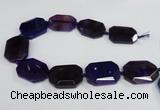 CNG1681 15.5 inches 30*40mm freeform agate gemstone beads wholesale