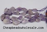 CNG1706 15.5 inches 15*20mm - 18*35mm nuggets lavender amethyst beads