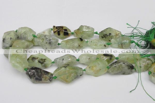 CNG1709 15.5 inches 15*20mm - 18*35mm nuggets prehnite beads