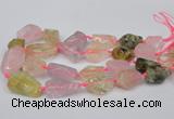 CNG1710 15.5 inches 15*20mm - 18*35mm nuggets mixed quartz beads