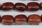 CNG19 15.5 inches 12*17mm nuggets goldstone gemstone beads