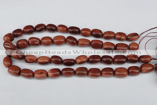 CNG19 15.5 inches 12*17mm nuggets goldstone gemstone beads