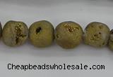 CNG2011 15.5 inches 8*10mm - 10*14mm nuggets plated druzy agate beads