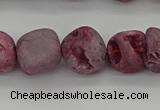 CNG2014 15.5 inches 8*10mm - 10*14mm nuggets plated druzy agate beads