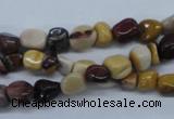 CNG206 15.5 inches 6*8mm nuggets mookaite gemstone beads