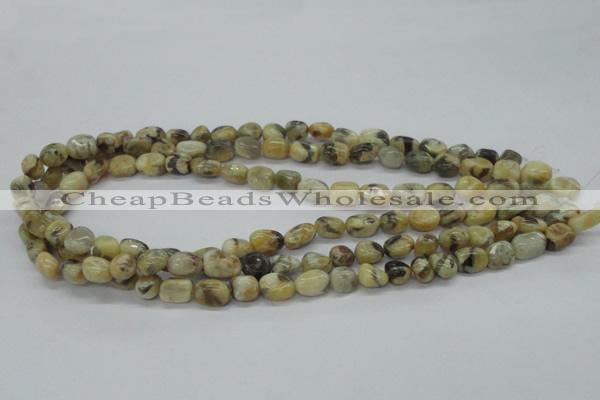 CNG207 15.5 inches 7*9mm nuggets feldspar gemstone beads