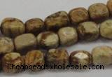 CNG208 15.5 inches 8*10mm nuggets picture jasper gemstone beads