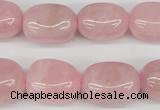 CNG22 15.5 inches 12*17mm nuggets rose quartz gemstone beads