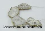 CNG2310 7.5 inches 25*35mm - 35*40mm freeform druzy agate beads