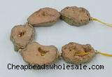 CNG2311 7.5 inches 25*35mm - 35*40mm freeform druzy agate beads