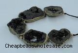 CNG2314 7.5 inches 25*35mm - 35*40mm freeform druzy agate beads