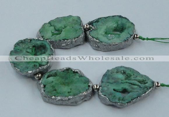 CNG2334 7.5 inches 35*40mm - 45*50mm freeform druzy agate beads