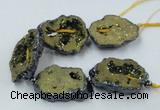 CNG2345 7.5 inches 25*35mm - 35*40mm freeform druzy agate beads