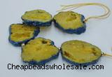 CNG2356 7.5 inches 40*50mm - 55*60mm freeform druzy agate beads