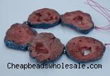 CNG2357 7.5 inches 40*50mm - 55*60mm freeform druzy agate beads