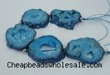 CNG2359 7.5 inches 40*50mm - 55*60mm freeform druzy agate beads