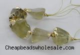 CNG2387 7.5 inches 15*25mm - 20*30mm nuggets lemon quartz beads