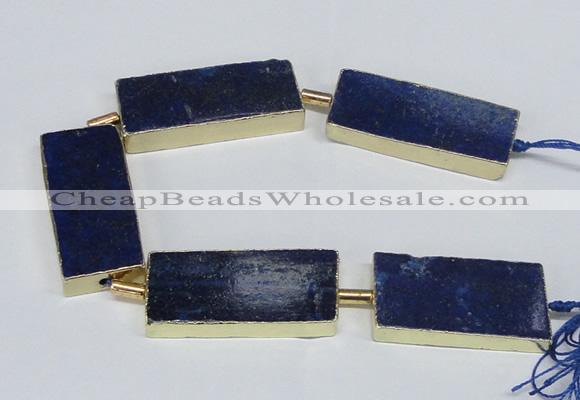 CNG2445 15.5 inches 20*40mm - 20*45mm freeform lapis lazuli beads