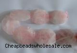 CNG2540 48*58mm – 50*60mm nuggets rose quartz beads wholesale